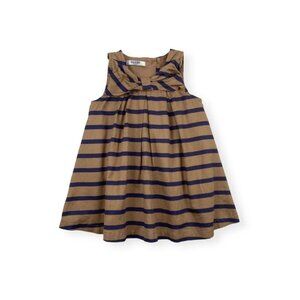 Baby Boden Striped Swing Dress with Bow